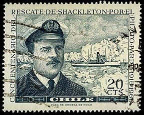 Captain Luis Pardo and scout ship "Yelcho"