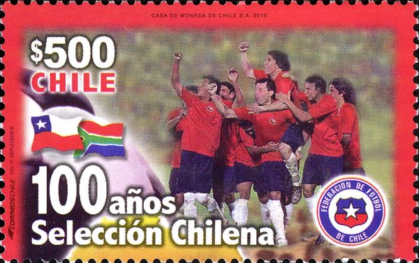 Players and Football Federation´s Emblem