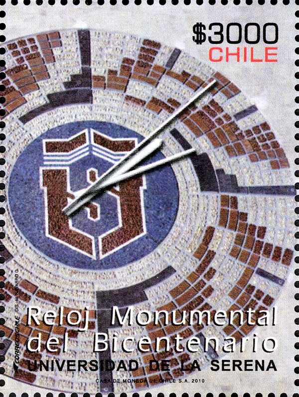 Monumental clock in La Serena University
