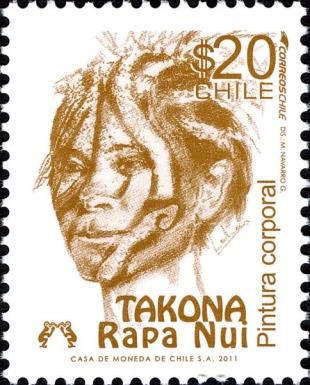 Rapa Nui - Man with painted face