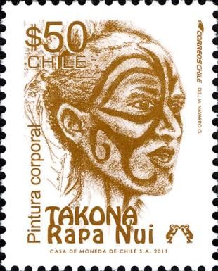 Rapa Nui - Man with painted face