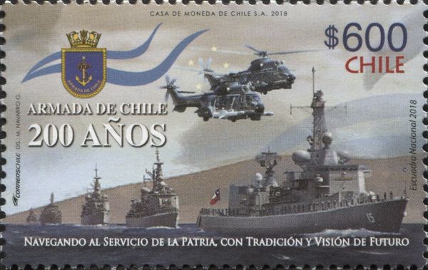 Modern ships and helicopters