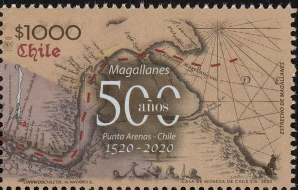 Map of Strait of Magellan