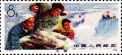 Agricultural workers in a snow storm