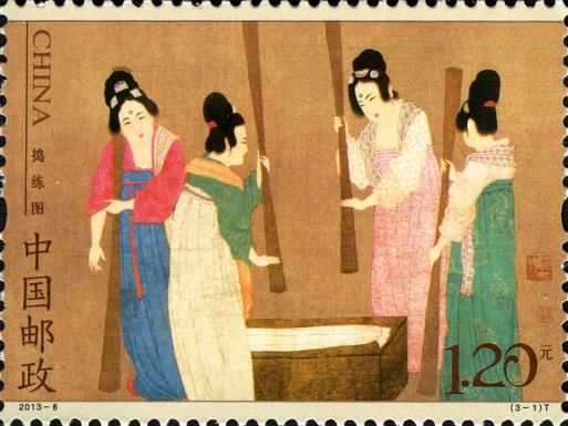 Court Ladies preparing Newly-Woven Silk 1