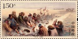 Ice Fishing on Lake Chagan