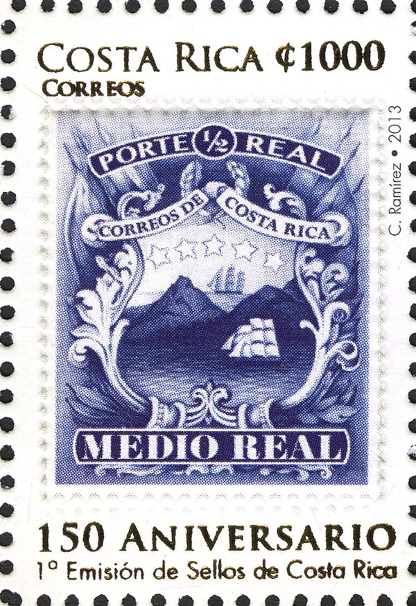 Half Real Stamp of 1863