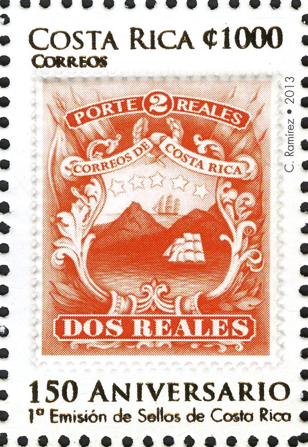 Two Real Stamp of 1863