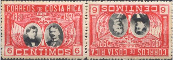 Juan Santamaria overprinted "OFICIAL"