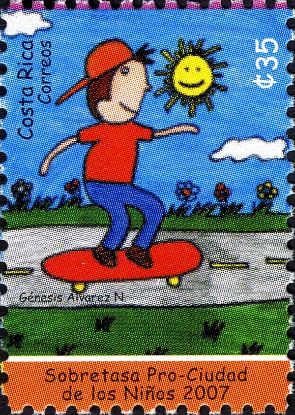 Skateboarding Child