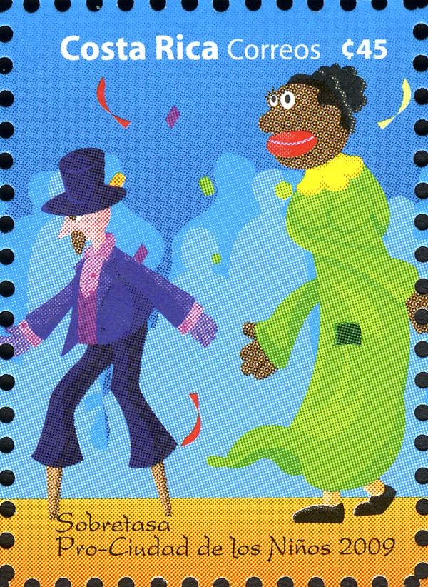 Stilt Walker and Woman