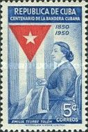 Emilia Teurbe Tolon, the new flag Sewing