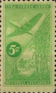 Airplane and sugar cane plantage