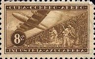 Plane and Harversters Cultiving Cane