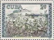 Troops landing of the motor boat "Granma"