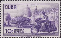 Courier with motorcycle
