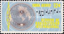 Globe, radio waves, notes
