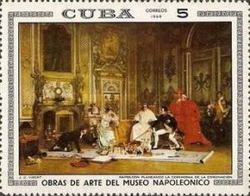 Napoleon planned his coronation; by JG Vibert