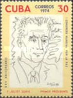 "F. Joliot-Curie" (1st president) (Picasso)