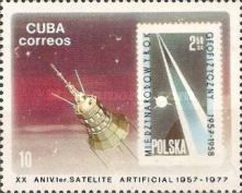 "Sputnik 3" and Polish stamp