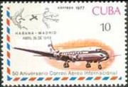 Douglas DC-4 and Havana-Madrid cachet