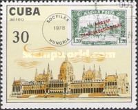 Parliament Building, Budapest and 1919 Hungarian Stamp