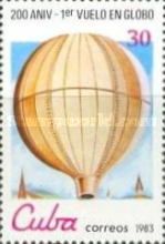 1st public flight of non-manned Montgolfier, 1783