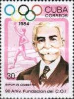 90th Anniversary of IOC. Pierre de Coubertin (1863-1937)