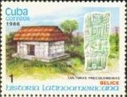 Mayan House and jade statue (Belize)