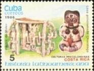 Moler memorial and Chorotega statue (Costa Rica)