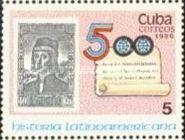 Spain 1930 40c. stamp of Martin Pinzon & anniversary emblem