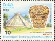 Chichen-Itza temple and Zapoteca urn (Mexico)