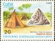 Aboriginal dwellings and triangular stone carving