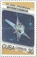 Molniya communications satellite