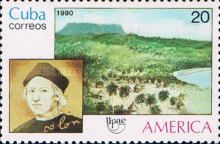 Chr. Columbus, beach landscape