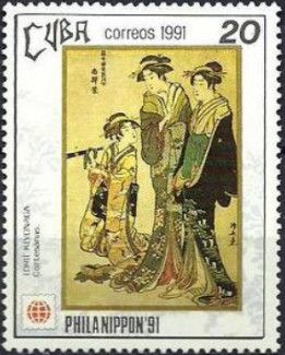 "Courtesans", Painting by Torii Kiyonaga