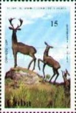 Deer, bronze statue