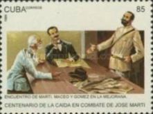 Meeting of Marti, Maceo, Gomez at La Mejorana Farm.