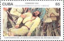 Painting showing Maceo dying