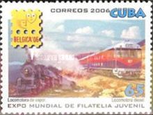 Steam locomotive, Diesel locomotive. 75c, TEE Diesel-electri