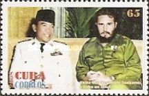 Soekarno with Fidel Castro
