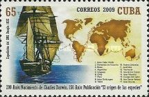 HMS Beagle and Expedition Map