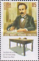 Martí writing, desk and chair