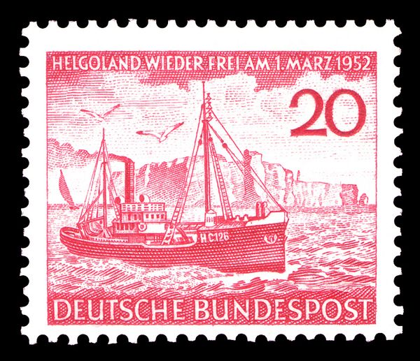 Offshore trawler in front of Heligoland