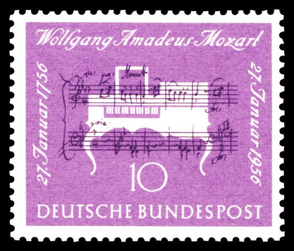 Note handwriting of Mozart, clavichord