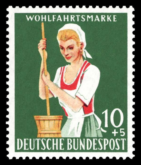 Herdswoman with butter churn
