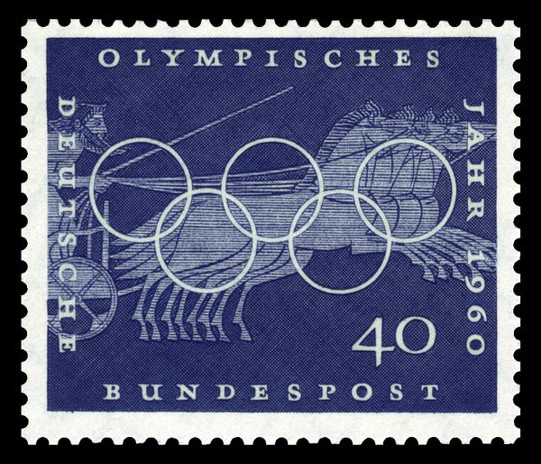 Chariot race, Greek vase paintings, Olympic rings