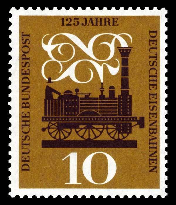 First steam locomotive in Germany "Adler" (Ludwigsbahn 1835)