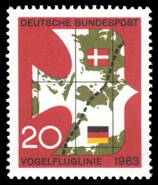 Dove peace & German and Danish flags