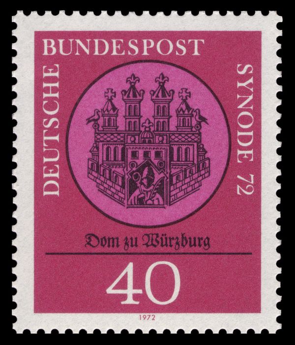 Würzburg Cathedral in the Locket (city seal 1237-1560)